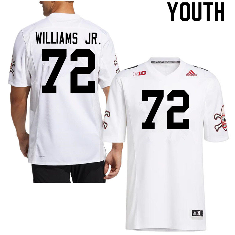 Youth #72 Kevin Williams Jr. Nebraska Cornhuskers College Football Jerseys Sale-Strategy - Click Image to Close
